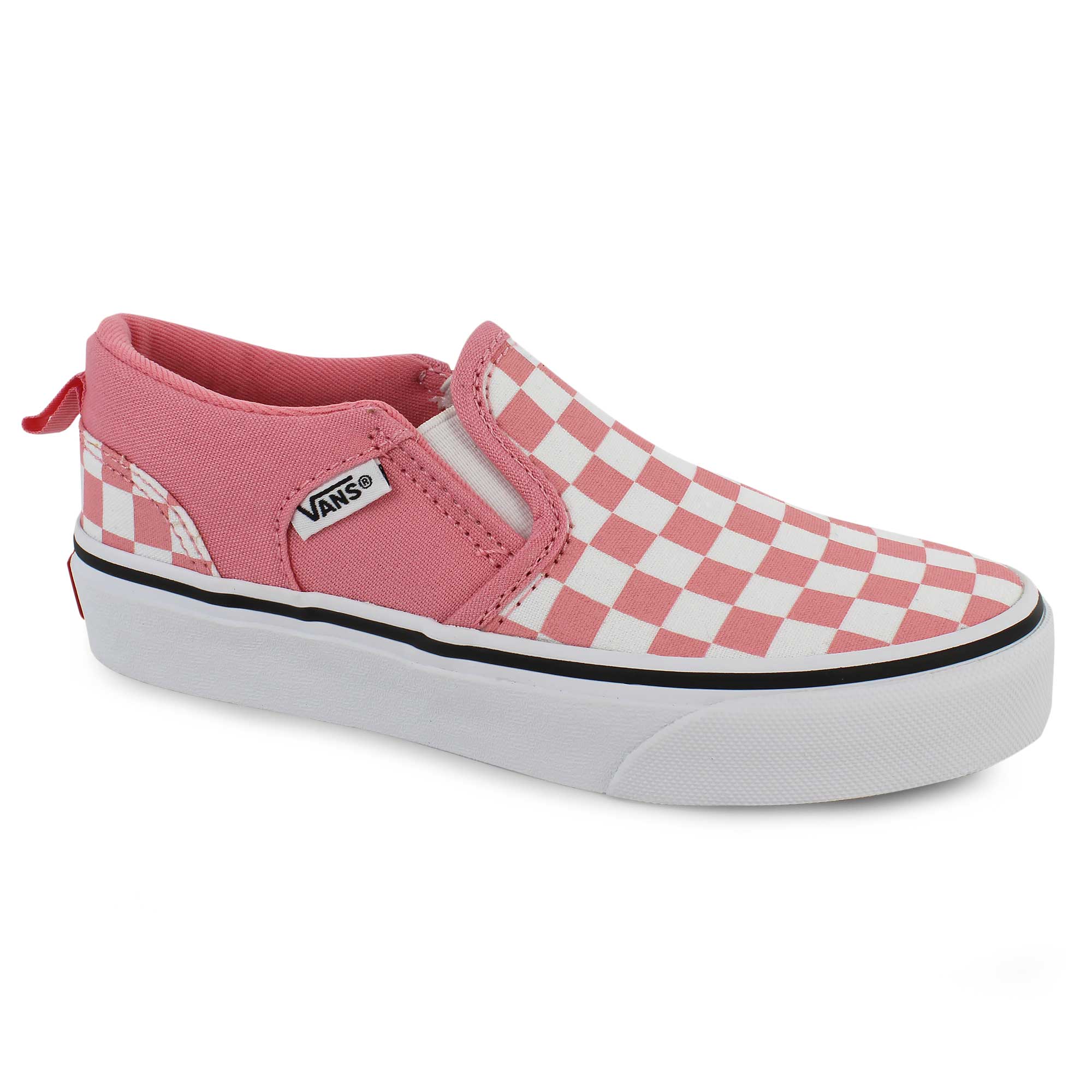 vans asher pink checkerboard