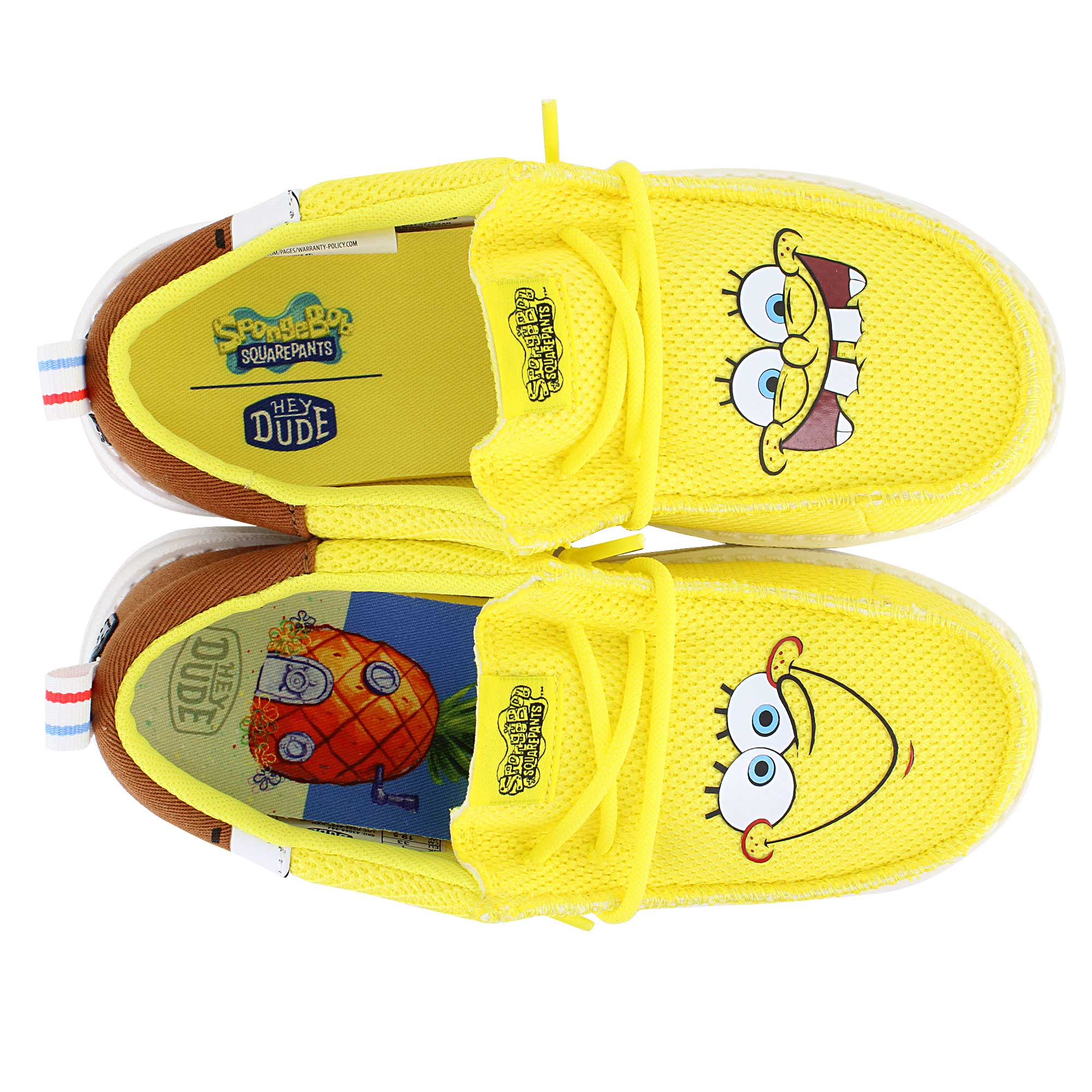 HEYDUDE x SpongeBob SquarePants Wendy Funk Yellow Shoes