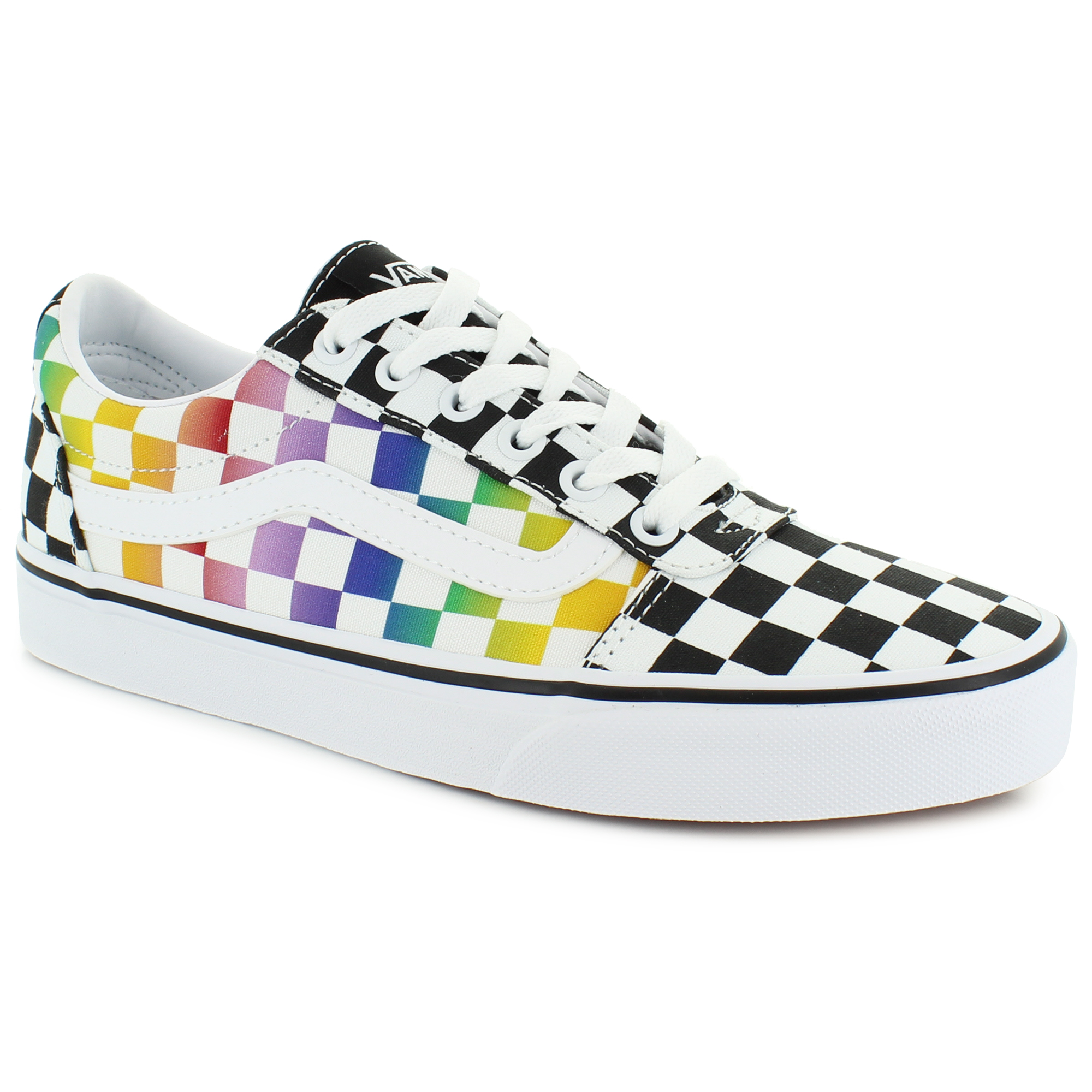 rainbow checkered old skool vans