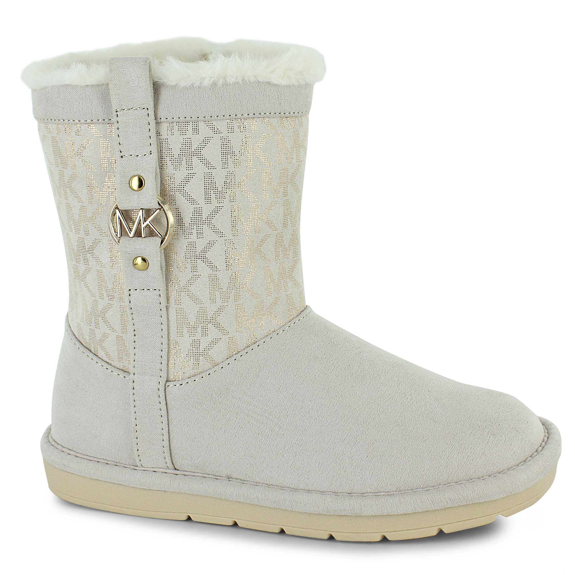 Michael Kors Kids Monogram-Print Lace-Up Boots