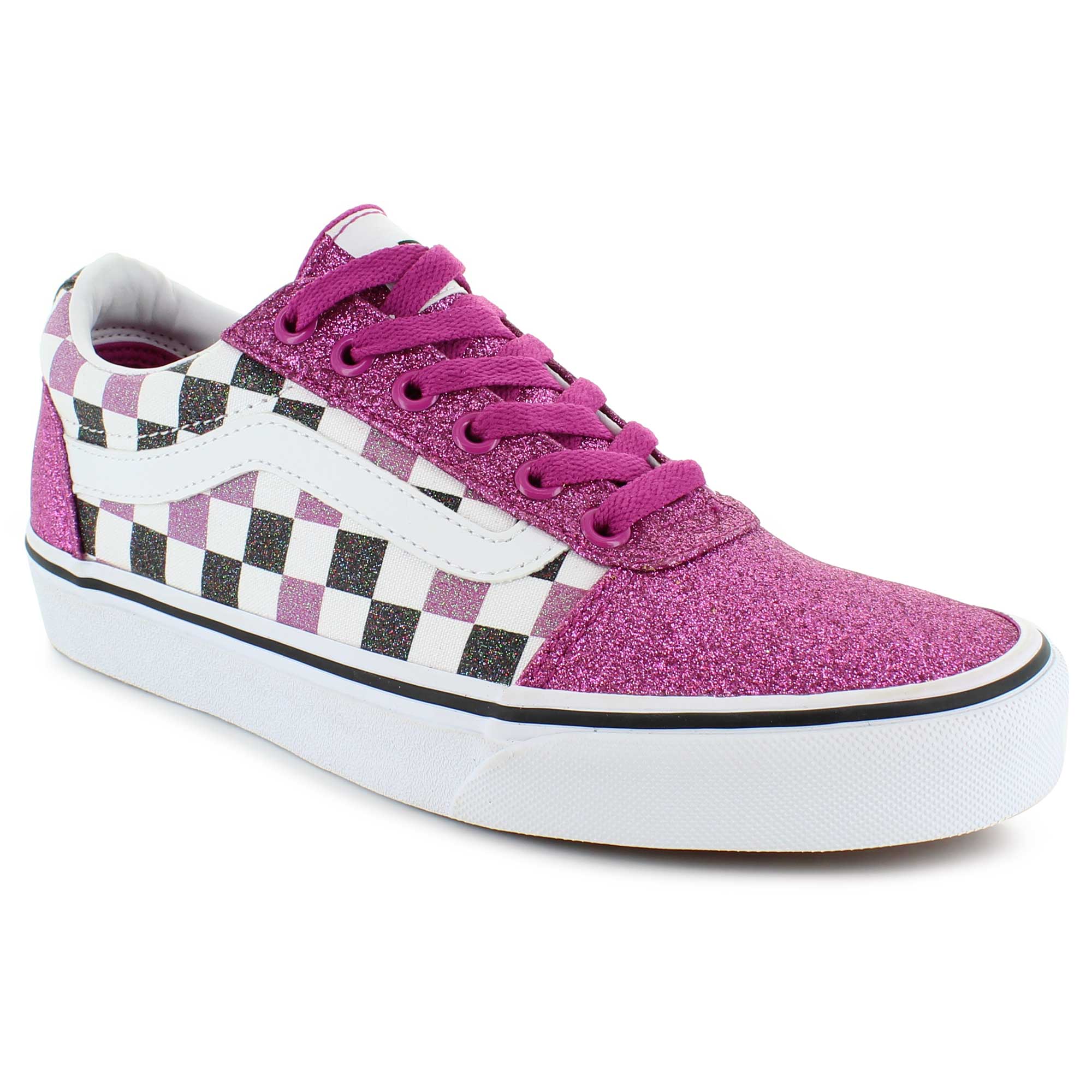 sparkly checkered vans